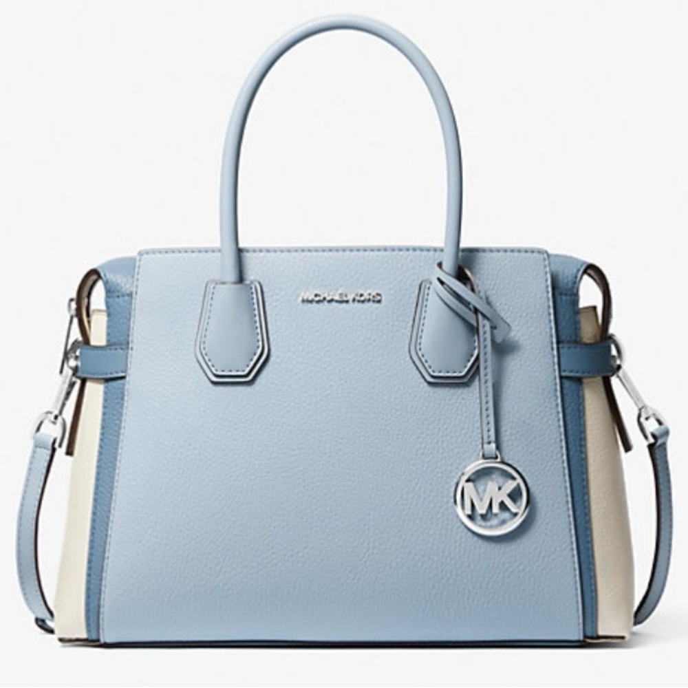 Michael Kors Mercer Medium Color-Block Belted Satchel